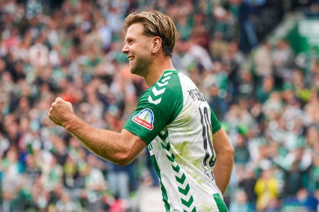 Tor zum 2:2 für Werder Bremen durch Niklas Füllkrug (Werder Bremen, 10), Torjubel, Emotionen, Freude, Deutschland: Fussball, Bundesliga, Saison 2026 27, 4. Spieltag, 19.09.2026, Werder Bremen vs FC Augsburg, Weserstadion (Bremen) Copyright: xLeonxFrickx