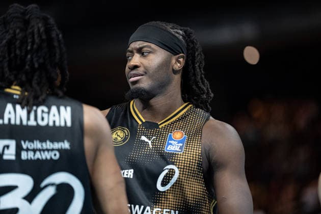 Zaba Bangala (Nr. 0 Basketball Loewen Braunschweig) GER, Basketball Loewen Braunschweig gegen VET-CONCEPT Gladiators Trier, Basketball, easyCredit BBL, Woche 1, Spielzeit 2026 27, 19.09.2026 GER, Basketball Loewen Braunschweig gegen VET-CONCEPT Gladiators Trier, Basketball, easyCredit BBL, Woche 1, Spielzeit 2026 27, 19.09.2026 Braunschweig Copyright: xEibner-Pressefoto DanielxREINELTx EP_DRT