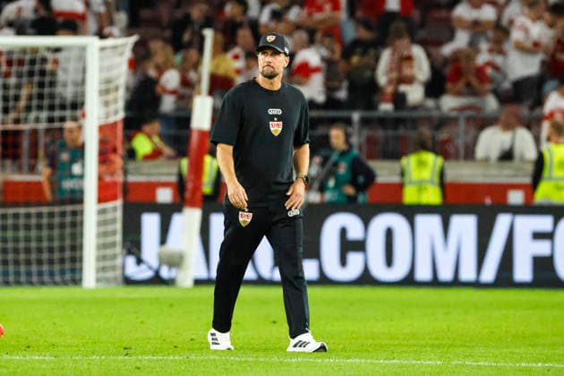 Sebastian Hoeneß, Hoeness (VfB Stuttgart, Trainer) nach dem Spiel , Deutschland, Fussball, 1. Bundesliga, 4.Spieltag, 2026 2027, VfB Stuttgart vs. Borussia Dortmund, 19.09.2026, Stuttgart MHP Arena Deutschland Copyright: xGrantxHubbsx