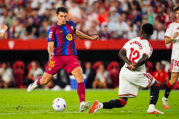 September 19, 2026, Sevilla, Sevilla, Spain: Andreas Christensen of FC Barcelona, Barca in action during the Spanish league, LaLiga EA Sports, football match played between Sevilla FC and FC Barcelona at Ramon Sanchez-Pizjuan stadium on September 19, 2026, in Sevilla, Spain. Sevilla Spain - ZUMAa181 20260919_zaa_a181_660 Copyright: xJoaquinxCorcherox