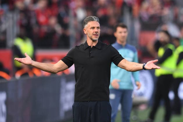 Trainer Martin Demichelis ( RB Leipzig ) ratlos. GER, Bayer 04 Leverkusen vs RB Leipzig, Fussball, Bundesliga, 4. Spieltag, Spielzeit 2026 2027, 20.09.2026 DFL REGULATIONS PROHIBIT ANY USE OF PHOTOGRAPHS AS IMAGE SEQUENCES AND OR QUASI-VIDEO GER, Bayer 04 Leverkusen vs RB Leipzig, Fussball, Bundesliga, 4. Spieltag, Spielzeit 2026 2027, 20.09.2026 Leverkusen Copyright: xEibner-Pressefoto ThomasxThienelx EP_TTL