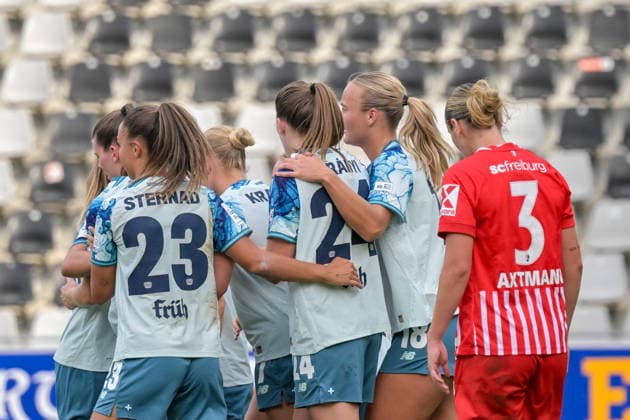 Jubel nach dem Tor zum 1:1 durch Cornelia Kramer (Bayer 04 Leverkusen Frauen, 07) GER, SC Freiburg vs Bayer 04 Leverkusen, Frauen-Fussball, Bundesliga, 5. Spieltag, Saison 2026 2027, 20.09.2026 DFB REGULATIONS PROHIBIT ANY USE OF PHOTOGRAPHS AS IMAGE SEQUENCES AND OR QUASI-VIDEO GER, SC Freiburg vs Bayer 04 Leverkusen, Frauen-Fussball, Bundesliga, 5. Spieltag, Saison 2026 2027, 20.09.2026 Freiburg Copyright: xEibner-Pressefotox EP_THS