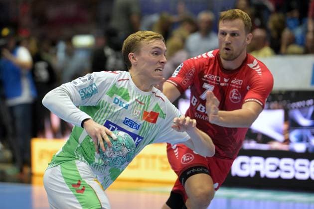 Gisli Thorgeir Kristjansson (SC Magdeburg 10) (am Ball), Emre Boeyuekata (KSV Hessen Kassel 7) (R) , GER, MT Melsungen - SC Magdeburg, Handball, 1. Bundesliga, 5. Spieltag, Saison 2026 2027, 20.09.2026, GER, MT Melsungen - SC Magdeburg, Handball, 1. Bundesliga, 5. Spieltag, Saison 2026 2027, 20.09.2026 Kassel Copyright: xEibner-Pressefotox xRolandxSippelx EP_RSL