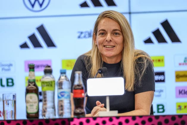 GER, Frankfurt, Pressekonferenz mit Nia Künzer, Christian Wück und Michael Urbansky, hybride Medienrunde, DFB, Start WM-Saison, Deutsche Nationalmannschaft, DFB Campus im Bild: Nia Künzer (DFB-Sportdirektorin Frauenfußball),DFB Pressekonferenz, PK zum Start der WM Saison der Deutschen Nationalmannschaft der Frauen und der U23 am DFB Campus DFB DFL REGULATIONS PROHIBIT ANY USE OF PHOTOGRAPHS AS IMAGE SEQUENCES AND OR QUASI-VIDEO, 29.09.2026 Copyright: HMBxMedia HendrikxHamelau