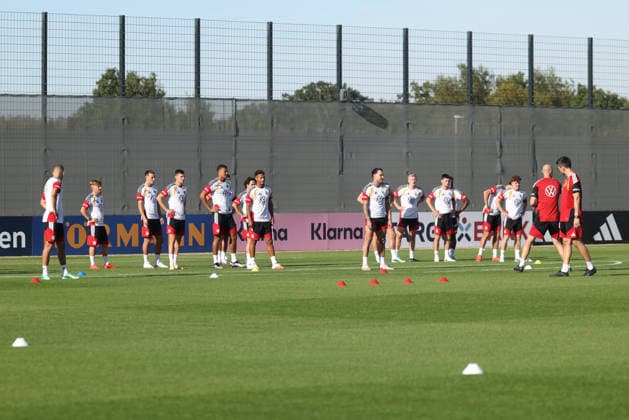 Die Spieler der deutschen Nationalmannschaft auf dem Trainingsplatz, GER, Deutschland Nationalmannschaft, Training, Fussball, UEFA Nations League, Saison 2026 2027, 29.09.2026, GER, Deutschland Nationalmannschaft, Training, Fussball, UEFA Nations League, Saison 2026 2027, 29.09.2026 Herzogenaurach Copyright: xEibner-Pressefoto JennixMaulx EP_JML
