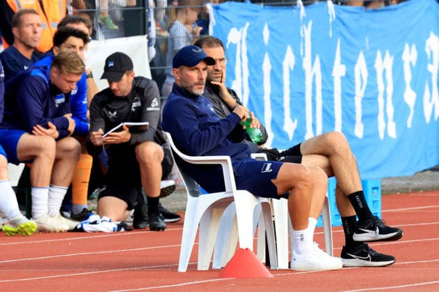 29.09.2026, DEU GER, Fussball , Testspiel, 2.Fussballbundesliga , Spieltag, Saison 2026 2027, Berliner Ernst-Reuter-Stadion, Hertha03 Zehlendorf vs. Hertha BSC Hertha-Trainerbank, Cheftrainer Stefan Leitl ( Hertha BSC Berlin ), Co-Trainer Andre Mijatovic ( Hertha BSC Berlin ) 2. Liga: DFB DFL regulations prohibit any use of photographs as image sequences and or quasi-video) nordphoto GmbH Engler Berlin Ernst-Reuter-Stadion Berlin Deutschland Copyright: xNordphotox xEnglerx