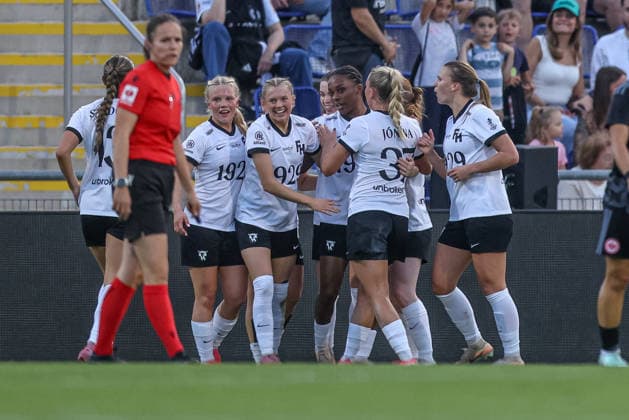 GER, Frankfurt, Eintracht Frankfurt vs FH Hafnarfjördur, UEFA Europa Cup, Fussball, UEFA, Spielzeit 2026 2027, Stadion am Brentanobad, Qualifikation, Rückspiel im Bild: Nia Christopher (FH Hafnarfjordur 7), Tor, Jubel und Freude, Emotionen DFB DFL REGULATIONS PROHIBIT ANY USE OF PHOTOGRAPHS AS IMAGE SEQUENCES AND OR QUASI-VIDEO, 30.09.2026 Copyright: HMBxMedia HendrikxHamelau