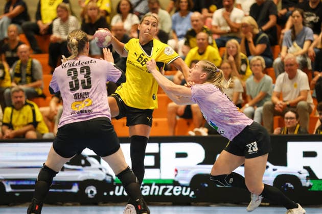 GER, BVB Borussia Dortmund Handball vs. SV Union Halle-Neustadt, Handball, DHB-Pokal Frauen, Spielzeit 2026 2027, 30.09.2026,Dana Bleckmann (BVB Borussia Dortmund Handball) GER, BVB Borussia Dortmund Handball vs. SV Union Halle-Neustadt, Handball, DHB-Pokal Frauen, Spielzeit 2026 2027, 30.09.2026 Dortmund Copyright: xEibner-Pressefoto JavadxMohammadpourx EP_JMR