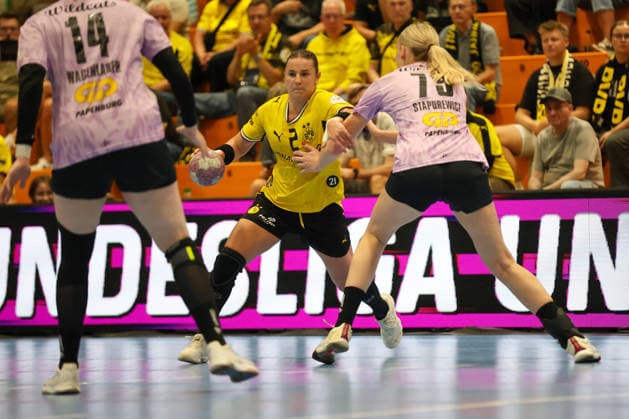 GER, BVB Borussia Dortmund Handball vs. SV Union Halle-Neustadt, Handball, DHB-Pokal Frauen, Spielzeit 2026 2027, 30.09.2026,Maraike Thomeier (BVB Borussia Dortmund Handball) GER, BVB Borussia Dortmund Handball vs. SV Union Halle-Neustadt, Handball, DHB-Pokal Frauen, Spielzeit 2026 2027, 30.09.2026 Dortmund Copyright: xEibner-Pressefoto JavadxMohammadpourx EP_JMR