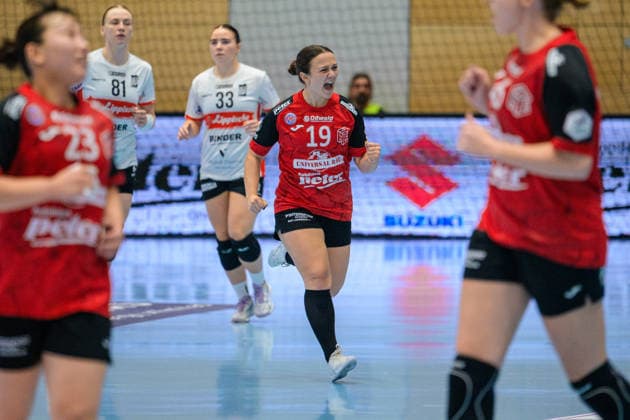 Sabrina Troester (Thueringer HC, 19) im Jubel. GER, Thueringer HC gegen HSG Blomberg-Lippe, Handball, DHB-Pokal, Saison 2026 2027, 2. Runde, Mittwoch, 19.00 Uhr, 30.09.2026 GER, Thueringer HC gegen HSG Blomberg-Lippe, Handball, DHB-Pokal, Saison 2026 2027, 2. Runde, Mittwoch, 19.00 Uhr, 30.09.2026 Bad Langensalza Copyright: xMartinxHerbstx