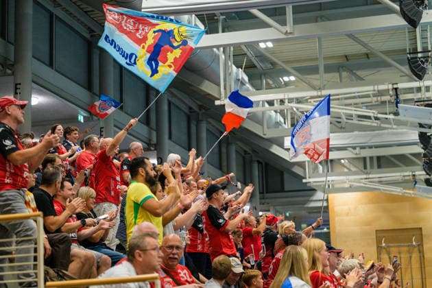 Fans des Thueringer HC. GER, Thueringer HC gegen HSG Blomberg-Lippe, Handball, DHB-Pokal, Saison 2026 2027, 2. Runde, Mittwoch, 19.00 Uhr, 30.09.2026 GER, Thueringer HC gegen HSG Blomberg-Lippe, Handball, DHB-Pokal, Saison 2026 2027, 2. Runde, Mittwoch, 19.00 Uhr, 30.09.2026 Bad Langensalza Copyright: xMartinxHerbstx