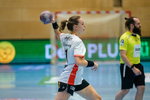 Isabelle Axmann (HSG Blomberg-Lippe, 11) GER, Thueringer HC gegen HSG Blomberg-Lippe, Handball, DHB-Pokal, Saison 2026 2027, 2. Runde, Mittwoch, 19.00 Uhr, 30.09.2026 GER, Thueringer HC gegen HSG Blomberg-Lippe, Handball, DHB-Pokal, Saison 2026 2027, 2. Runde, Mittwoch, 19.00 Uhr, 30.09.2026 Bad Langensalza Copyright: xMartinxHerbstx