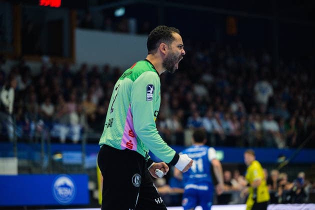 Mohamed Essam Moustafa El-Tayar (TVB Stuttgart, 12) GER, ThSV Eisenach gegen TVB Stuttgart, 1. Opel Handballbundesliga, Handball, 7. Spieltag, Saison 2026 2027, 19.00 Uhr, 01.10.2026 GER, ThSV Eisenach gegen TVB Stuttgart, 1. Opel Handballbundesliga, Handball, 7. Spieltag, Saison 2026 2027, 19.00 Uhr, 01.10.2026 Eisenach Copyright: xMartinxHerbstx