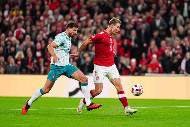 Tor zum 2:2 Rasmus Hojlund (Dänemark, 09) DEN, Dänemark vs. Portugal, Fußball, UEFA Nations League A, Gruppe 4, Spieltag 03, Saison 2026 2027, 01.10.2026 DEN, Dänemark vs. Portugal, Fußball, UEFA Nations League A, Gruppe 4, Spieltag 03, Saison 2026 2027, 01.10.2026 Kopenhagen Copyright: xEibner-Pressefoto MarcelxvonxFehrnx EP_MFN