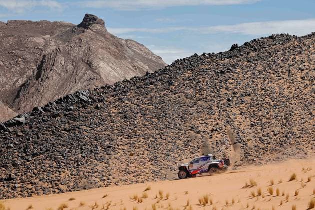 W2RC - RALLYE DU MAROC 2026 210 GARCES Hernan (chi), LATRACH Juan Pablo (chi), Toyota Hilux GR, Overdrive Racing, FIA W2RC, ULT T1+, action, during the Stage 4 of the Rallye du Maroc 2026, 4th round of the 2026 WR2C Championship from October 2, 2026 around Zagora, Morocco - AgadirMorocco Copyright: xFREDERICxLExFLOCxHx