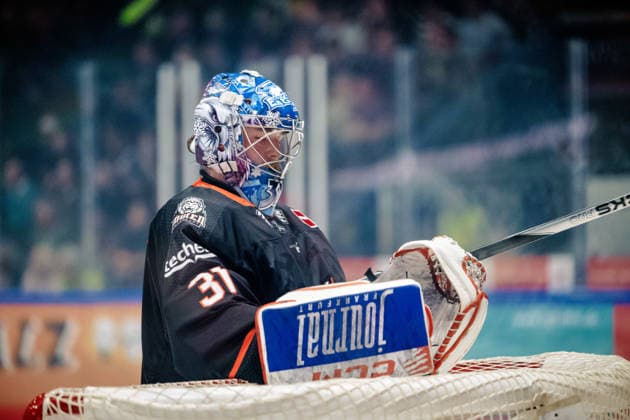 Adam Scheel (Loewen Frankfurt, 31) GER, Loewen Frankfurt vs. Eisbaeren Berlin, Eishockey, PENNY DEL, 5. Spieltag, Spielzeit 2026 2027, 02.10.2026 GER, Loewen Frankfurt vs. Eisbaeren Berlin, Eishockey, PENNY DEL, 5. Spieltag, Spielzeit 2026 2027, 02.10.2026 Frankfurt am Main Copyright: xEibner-Pressefoto AttilaxZigax EP_AZA