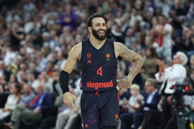 Duane Washington Jr. (FC Bayern Basketball, 04) bejubelt einen Treffer, Jubel, Emotionen, GER, FC Bayern Basketball vs. Partizan Mozzart Bet Belgrad, Basketball, Euroleague, 3. Spieltag, Saison 2026 2027, 02.10.2026, GER, FC Bayern Basketball vs. Partizan Mozzart Bet Belgrad, Basketball, Euroleague, 3. Spieltag, Saison 2026 2027, 02.10.2026 Muenchen Copyright: xEibner-Pressefoto JennixMaulx EP_JML