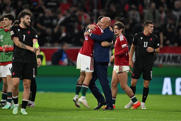 IPA89234162 - Final remarks from Marco Rossi, coach of the Hungarian national team, Nationalteam during the Nations League, Matchday 3, League B, Group B2, between Hungary and Georgia, on October 2, 2026, at the Puskás Arena in Budapest, Hungary Copyright: xVincenzoxOrlando IPAxSportx xx IPA89234162