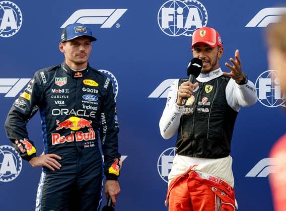 VERSTAPPEN Max (nld), Red Bull Racing Ford RB22, portrait HAMILTON Lewis (gbr), Scuderia Ferrari SF-26, portrait F1 GP 16 Bahrain 2026 in Malaysia qualifications, during the 2026 Formula 1 Bahrain Grand Prix in Malaysia, 16th round of the 2026 Formula One World Championship, WM, Weltmeisterschaft from October 2 to 4, 2026 on the Sepang International Circuit, in Sepang, Malaysia - Photo Jiri Krenek Active Pictures Malaysia