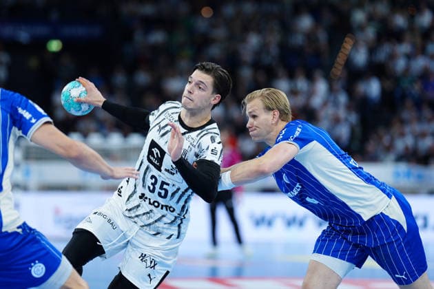 Domen Makuc (THW Kiel, 35), Ellidi Snaer Vidarsson (VfL Gummersbach, 04) GER, THW Kiel vs. VfL Gummersbach, Handball, 1. Bundesliga, Spieltag 7, Saison 2026 2027, 03.10.2026 GER, THW Kiel vs. VfL Gummersbach, Handball, 1. Bundesliga, Spieltag 7, Saison 2026 2027, 03.10.2026 Kiel Copyright: xEibner-Pressefoto MarcelxvonxFehrnx EP_MFN