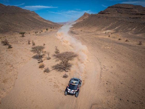 W2RC - RALLYE DU MAROC 2026 219 LOEB SÃ bastien (fra), BOULANGER Edouard (fra), Dacia Sandrider, The Dacia Sandriders, FIA W2RC, ULT T1+, action, during the Stage 5 of the Rallye du Maroc 2026, 4th round of the 2026 WR2C Championship from October 3, 2026 around Zagora, Morocco - AgadirMorocco Copyright: xFREDERICxLExFLOCxHx
