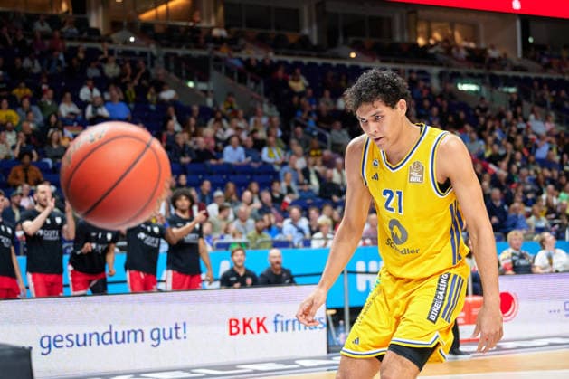 Brandon Angel (ALBA BERLIN, 21), GER, ALBA Berlin vs. BMA 365 Bamberg Baskets, Basketball Herren, easy Credit BBL, Saison 2026 27, 4. Spieltag, 03.10.2026 GER, ALBA Berlin vs. BMA 365 Bamberg Baskets, Basketball Herren, easy Credit BBL, Saison 2026 27, 4. Spieltag, 03.10.2026 Berlin
