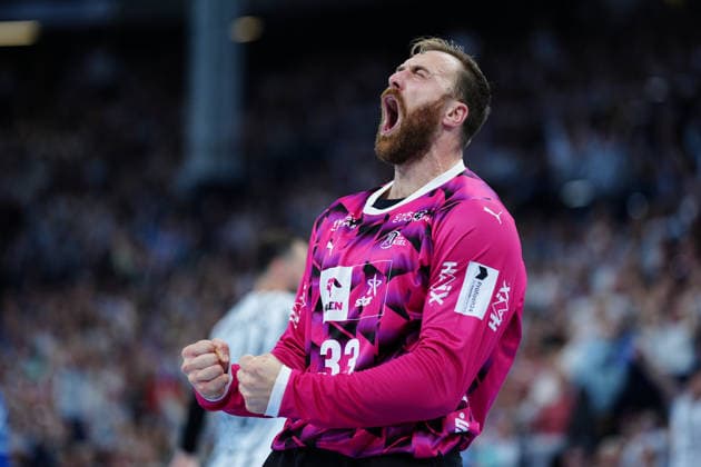 Jubel nach Parade Andreas Wolff (THW Kiel, 33) GER, THW Kiel vs. VfL Gummersbach, Handball, 1. Bundesliga, Spieltag 7, Saison 2026 2027, 03.10.2026 GER, THW Kiel vs. VfL Gummersbach, Handball, 1. Bundesliga, Spieltag 7, Saison 2026 2027, 03.10.2026 Kiel Copyright: xEibner-Pressefoto MarcelxvonxFehrnx EP_MFN
