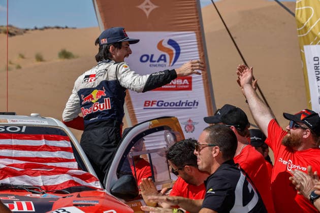 W2RC - RALLYE DU MAROC 2026 QUINTERO Seth (usa), Toyota Hilux GR, Toyota Gazoo Racing W2RC, FIA W2RC, ULT T1+, action, portrait Finisher podium, portrait during the Stage 5 of the Rallye du Maroc 2026, 4th round of the 2026 WR2C Championship from October 3, 2026 around Zagora, Morocco - AgadirMorocco Copyright: xPauloxMariax
