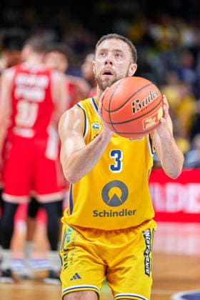Jordan Ford (ALBA BERLIN, 03), GER, ALBA Berlin vs. BMA 365 Bamberg Baskets, Basketball Herren, easy Credit BBL, Saison 2026 27, 4. Spieltag, 03.10.2026 GER, ALBA Berlin vs. BMA 365 Bamberg Baskets, Basketball Herren, easy Credit BBL, Saison 2026 27, 4. Spieltag, 03.10.2026 Berlin