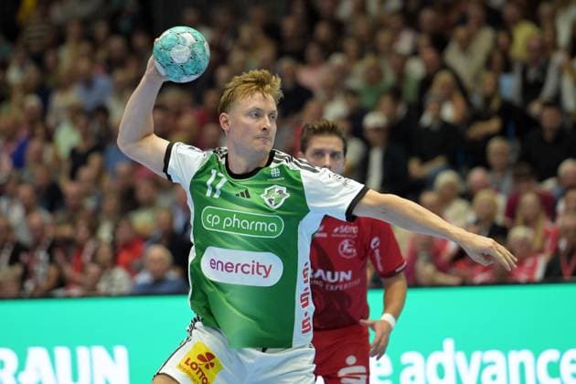 August Pedersen (TSV Hannover-Burgdorf 17) beim Wurf , GER, MT Melsungen - TSV Hannover-Burgdorf, Handball, 1. Bundesliga, 7. Spieltag, Saison 2026 2027, 03.10.2026, GER, MT Melsungen - Hannover-Burgdorf, Handball, 1. Bundesliga, 7. Spieltag, Saison 2026 2027, 03.10.2026 Kassel Copyright: xEibner-Pressefotox xRolandxSippelx EP_RSL