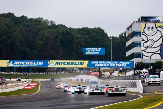 AUTO - IMSA - PETIT LE MANS 2026 60 BLOMQVIST Tom (gbr), BRAUN Colin (usa), DIXON Scott (nzl), Acura Meyer Shank Racing with Curb-Agajanian, Acura ARX-06, action, 93 PALOU Alex (esp), YELLOLY Nick (gbr), VAN DER ZANDE Renger (nld), Acura Meyer Shank Racing with Curb-Agajanian, Acura ARX-06, action, start of the race, depart, during the 2026 Motul Petit Le Mans, 11th round of the 2026 IMSA WeatherTech SportsCar Championship, from October 1 to 3, 2026 on the Michelin Raceway Road Atlanta in Braselton, Georgia, United States of America - BraseltonUnited States Copyright: xFabrizioxBoldonix