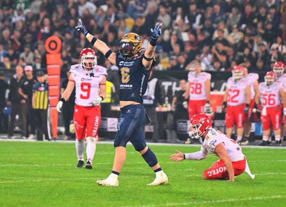 Sterling May (Dresden), GFL-Bowl, Bowl, Endspiel um die deutsche Meisterschaft zwischen den Dresden Monarchs und den Potsdam Royals, Finale, American Football, German Football League, GFL, Dresden, Rudolf-Harbig-Stadion Dresden, 03.10.2026,