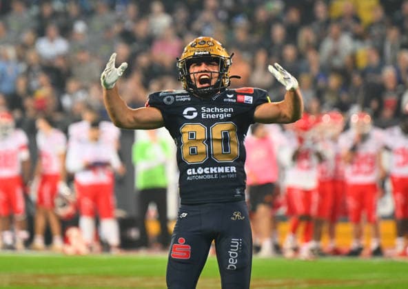 Jordi Torrededia (Dresden), GFL-Bowl, Bowl, Endspiel um die deutsche Meisterschaft zwischen den Dresden Monarchs und den Potsdam Royals, Finale, American Football, German Football League, GFL, Dresden, Rudolf-Harbig-Stadion Dresden, 03.10.2026,