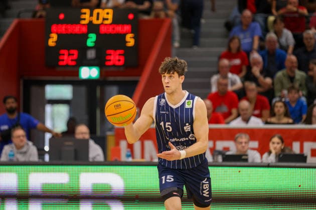 GER, GIESSEN 46ers vs. VfL SparkassenStars Bochum, Basketball, ProA, 3. Spieltag, Spielzeit 2026 2027, 04.10.2026,Thomas Kamarad (VfL SparkassenStars Bochum) GER, GIESSEN 46ers vs. VfL SparkassenStars Bochum, Basketball, ProA, 3. Spieltag, Spielzeit 2026 2027, 04.10.2026 GIESSEN 46ers Copyright: xEibner-Pressefoto JavadxMohammadpourx EP_JMR