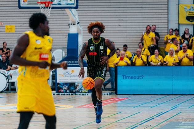 Taje Kelly (Medikamente per Klick Bayreuth, 02) GER, Kreisbau Kirchheim Knights vs. Medikamente per Klick Bayreuth, Barmer 2. Basketball Bundesliga, 3. Spieltag, Saison 2026 2027, 04.10.2026 GER, Kreisbau Kirchheim Knights vs. Medikamente per Klick Bayreuth, Barmer 2. Basketball Bundesliga, 3. Spieltag, Saison 2026 2027, 04.10.2026 Kirchheim u. Teck Copyright: xEibner-Pressefoto NinaxSanderx EP_NSR