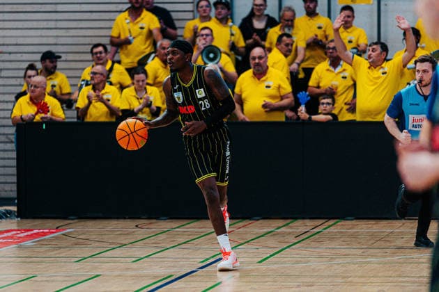 Glen Abram Jr. (Medikamente per Klick Bayreuth, 28) GER, Kreisbau Kirchheim Knights vs. Medikamente per Klick Bayreuth, Barmer 2. Basketball Bundesliga, 3. Spieltag, Saison 2026 2027, 04.10.2026 GER, Kreisbau Kirchheim Knights vs. Medikamente per Klick Bayreuth, Barmer 2. Basketball Bundesliga, 3. Spieltag, Saison 2026 2027, 04.10.2026 Kirchheim u. Teck Copyright: xEibner-Pressefoto NinaxSanderx EP_NSR
