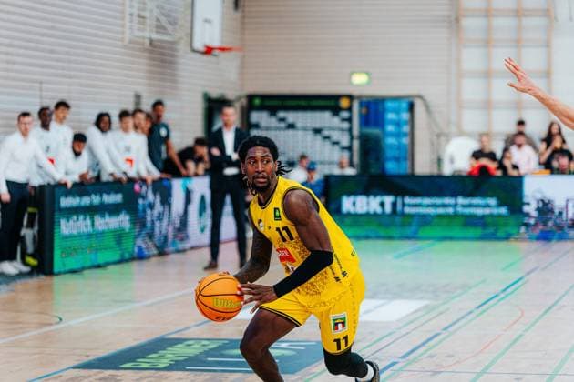 Tyrel Morgan (Kreisbau Kirchheim Knights, 11) GER, Kreisbau Kirchheim Knights vs. Medikamente per Klick Bayreuth, Barmer 2. Basketball Bundesliga, 3. Spieltag, Saison 2026 2027, 04.10.2026 GER, Kreisbau Kirchheim Knights vs. Medikamente per Klick Bayreuth, Barmer 2. Basketball Bundesliga, 3. Spieltag, Saison 2026 2027, 04.10.2026 Kirchheim u. Teck Copyright: xEibner-Pressefoto NinaxSanderx EP_NSR