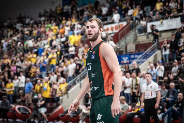 Moritz Krimmer (VET-CONCEPT Gladiators Trier, 27) GER, MHP Riesen Ludwigsburg vs. VET-CONCEPT Gladiators Trier, Basketball Bundesliga, easycredit BBL, 4. Spieltag, Spielzeit 2026 2027, 04.10.2026 GER, MHP Riesen Ludwigsburg vs. VET-CONCEPT Gladiators Trier, Basketball Bundesliga, easycredit BBL, 4. Spieltag, Spielzeit 2026 2027, 04.10.2026 Ludwigsburg Copyright: xSandyxDinkelackerx EP_SDR