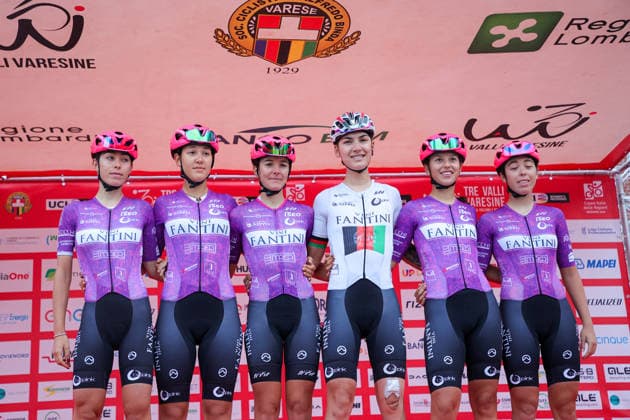 CYCLING - Road cycling, Rad, Radsport, Strasse - Tre Valli Varesine Photo by IPA ABACAPRESS.COM89357198 - Vini Fantini BePink women s team: Segato, Arici, Valtulini, De Laurentiis, Belotti, Hashimi during the Tre Valli Varesine, a street cycling race in Varese, Italy, on October 6, 2026 Varese Italy Copyright: xIPAxSport ABACAx