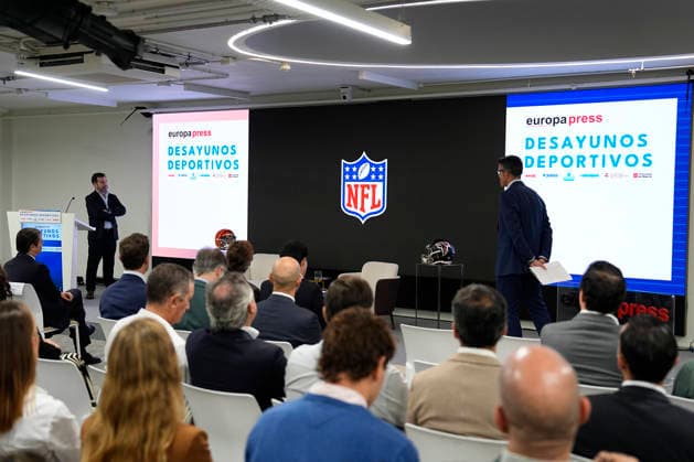October 6, 2026, Madrid, Madrid, Spain: Rafael de los Santos, Spain NFL, American Football Herren, USA Director, during the Desayunos Deportivos Europa Press - Rafael de los Santos, ahead the NFL Madrid match 2026 holded at Camilo Jose Cela University on October 06, 2026, in Madrid, Spain. Madrid Spain - ZUMAa181 20261006_zaa_a181_004 Copyright: xOscarxJ.xBarrosox
