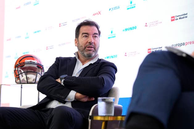 October 6, 2026, Madrid, Madrid, Spain: Rafael de los Santos, Spain NFL, American Football Herren, USA Director, during the Desayunos Deportivos Europa Press - Rafael de los Santos, ahead the NFL Madrid match 2026 holded at Camilo Jose Cela University on October 06, 2026, in Madrid, Spain. Madrid Spain - ZUMAa181 20261006_zaa_a181_014 Copyright: xOscarxJ.xBarrosox