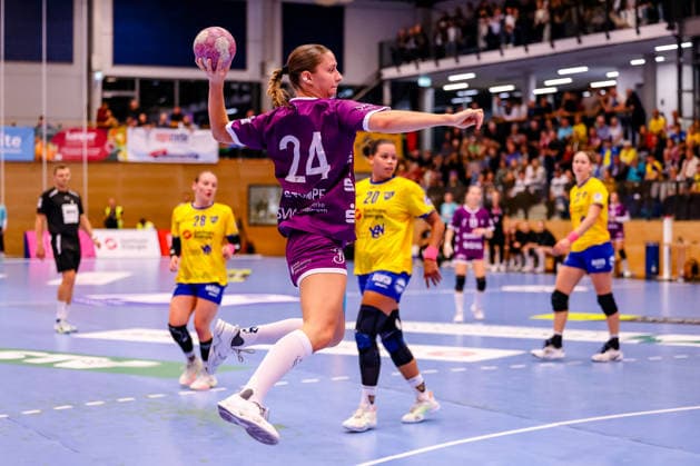 Marie Stumpf (TusSies Metzingen, 24) wirft den Ball, GER, HC Leipzig vs. TusSies Metzingen, Handball, ALSCO Handball Bundesliga Frauen, 5. Spieltag, Spielzeit 2026 2027, 07.10.2026 GER, HC Leipzig vs. TusSies Metzingen, Handball, ALSCO Handball Bundesliga Frauen, 5. Spieltag, Spielzeit 2026 2027, 07.10.2026 Markranstaedt Copyright: xEibner-Pressefoto LauraxRoemerx EP_LRR