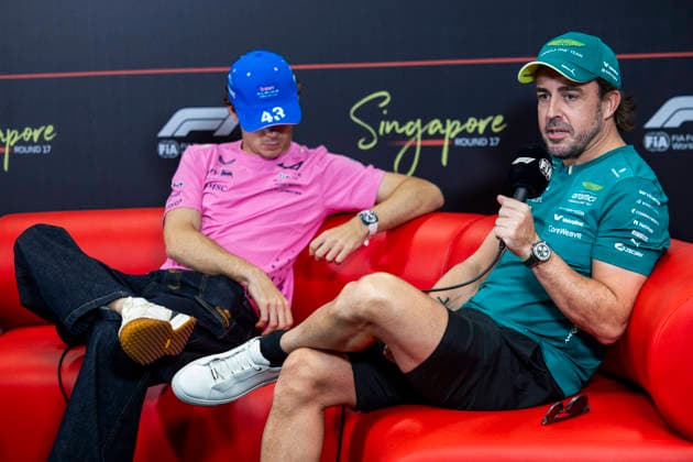 F1 - SINGAPORE GRAND PRIX 2026 ALONSO Fernando (spa), Aston Martin F1 Team Honda AMR26, portrait, pre-event press conference, PK, Pressekonferenz during the 2026 Formula 1 Singapore Grand Prix, 17th round of the 2026 Formula One World Championship, WM, Weltmeisterschaft from October 9 to 11, 2026 on the Marina Bay Street Circuit, in Singapore, Singapore - SingaporeSingapore Copyright: xJulienxDelfossex