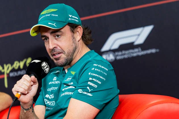 F1 - SINGAPORE GRAND PRIX 2026 ALONSO Fernando (spa), Aston Martin F1 Team Honda AMR26, portrait, pre-event press conference, PK, Pressekonferenz during the 2026 Formula 1 Singapore Grand Prix, 17th round of the 2026 Formula One World Championship, WM, Weltmeisterschaft from October 9 to 11, 2026 on the Marina Bay Street Circuit, in Singapore, Singapore - SingaporeSingapore Copyright: xJulienxDelfossex