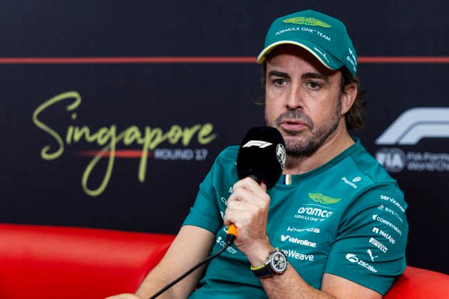 F1 - SINGAPORE GRAND PRIX 2026 ALONSO Fernando (spa), Aston Martin F1 Team Honda AMR26, portrait, pre-event press conference, PK, Pressekonferenz during the 2026 Formula 1 Singapore Grand Prix, 17th round of the 2026 Formula One World Championship, WM, Weltmeisterschaft from October 9 to 11, 2026 on the Marina Bay Street Circuit, in Singapore, Singapore - SingaporeSingapore Copyright: xJulienxDelfossex
