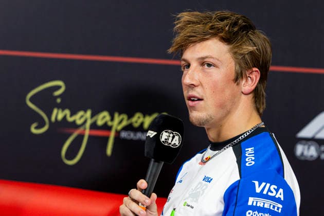 F1 - SINGAPORE GRAND PRIX 2026 LAWSON Liam (nzl), Visa Cash App RB F1 Team VCARB03, portrait, pre-event press conference, PK, Pressekonferenz during the 2026 Formula 1 Singapore Grand Prix, 17th round of the 2026 Formula One World Championship, WM, Weltmeisterschaft from October 9 to 11, 2026 on the Marina Bay Street Circuit, in Singapore, Singapore - SingaporeSingapore Copyright: xJulienxDelfossex