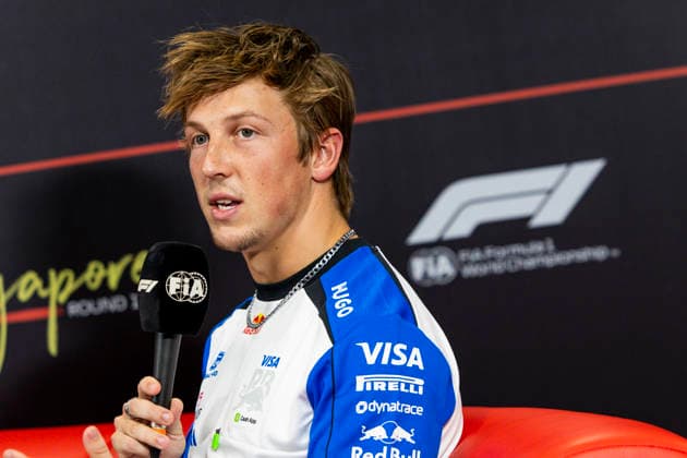 F1 - SINGAPORE GRAND PRIX 2026 LAWSON Liam (nzl), Visa Cash App RB F1 Team VCARB03, portrait, pre-event press conference, PK, Pressekonferenz during the 2026 Formula 1 Singapore Grand Prix, 17th round of the 2026 Formula One World Championship, WM, Weltmeisterschaft from October 9 to 11, 2026 on the Marina Bay Street Circuit, in Singapore, Singapore - SingaporeSingapore Copyright: xJulienxDelfossex