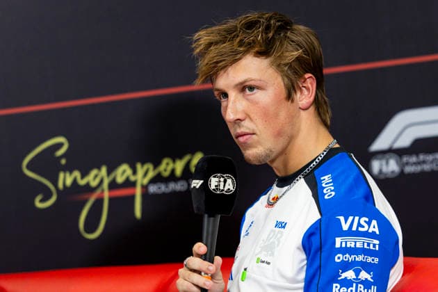 F1 - SINGAPORE GRAND PRIX 2026 LAWSON Liam (nzl), Visa Cash App RB F1 Team VCARB03, portrait, pre-event press conference, PK, Pressekonferenz during the 2026 Formula 1 Singapore Grand Prix, 17th round of the 2026 Formula One World Championship, WM, Weltmeisterschaft from October 9 to 11, 2026 on the Marina Bay Street Circuit, in Singapore, Singapore - SingaporeSingapore Copyright: xJulienxDelfossex