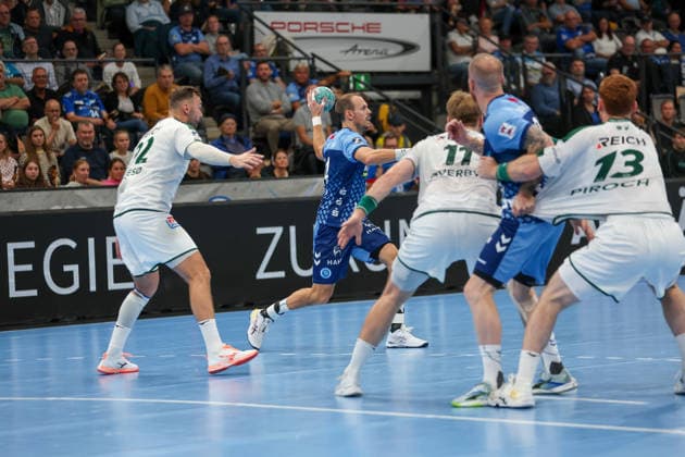 Kai Haefner (TVB Stuttgart, 34) GER, TVB Stuttgart vs. HSG Wetzlar, Handball, Opel Handball-Bundesliga, 8. Spieltag, Spielzeit 2026 2027, 08.10.2026 GER, TVB Stuttgart vs. HSG Wetzlar, Handball, Opel Handball-Bundesliga, 8. Spieltag, Spielzeit 2026 2027, 08.10.2026 Stuttgart Copyright: xEibner-Pressefoto SoerenxHerwegx EP_SHG