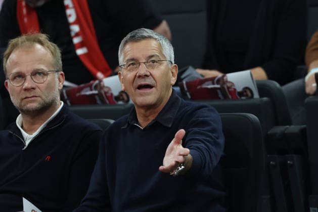 Herbert Hainer (FC Bayern Muenchen, Praesident) gestikuliert, GER, FC Bayern Basketball vs. Virtus Bologna, Basketball, Euroleague, 4. Spieltag, Saison 2026 2027, 08.10.2026, GER, FC Bayern Basketball vs. Virtus Bologna, Basketball, Euroleague, 4. Spieltag, Saison 2026 2027, 08.10.2026 Muenchen Copyright: xEibner-Pressefoto JennixMaulx EP_JML